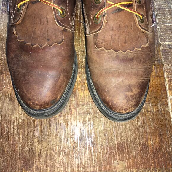 Justin Conductor 8" Western Work Boots Brown Mens 8.5 D 706 Keltie Leather USA - Picture 11 of 16